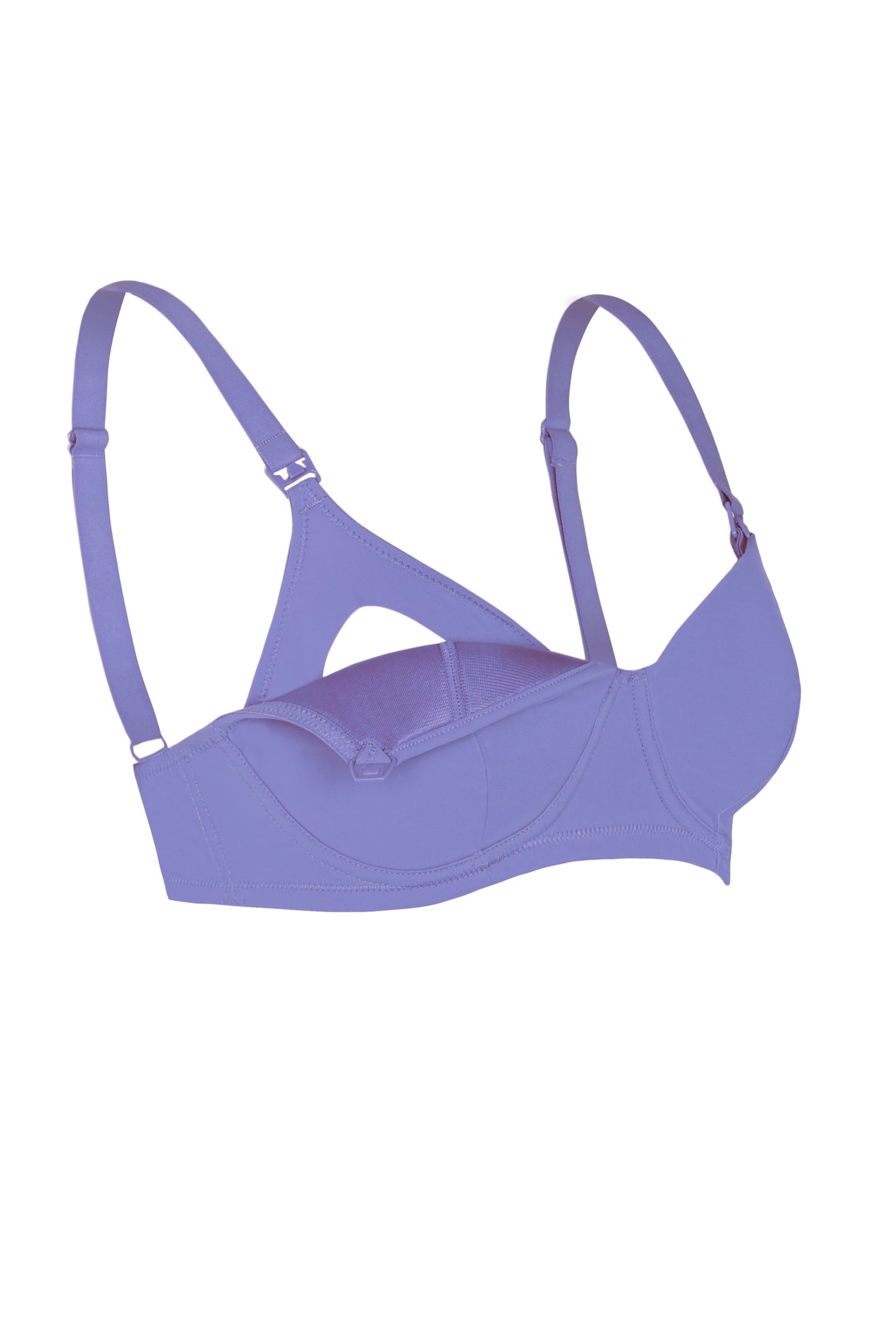 Florence Wireless Nursing Soft Cup Bra - Cream/Aubergine – Purple